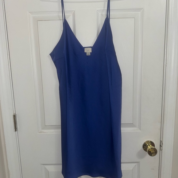 a new day Dresses & Skirts - A New Day Royal Blue Satin Dress